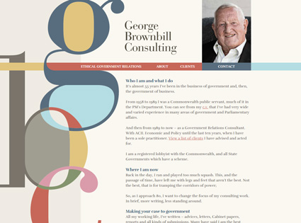 George Bronwbill Consulting website