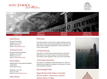 Saint John's East Malvern website